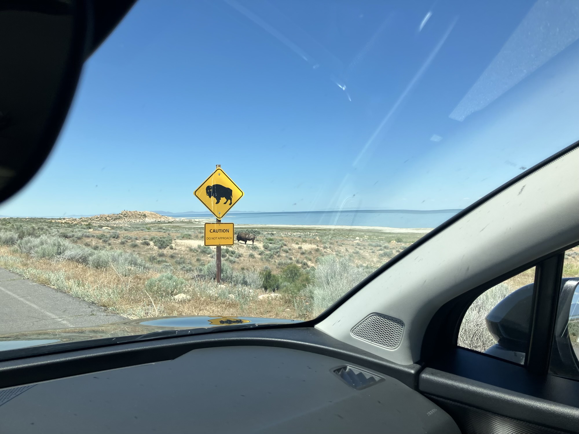 Antelope Island - Sign Warning Tourists to Not Be Fools Around Wildlife